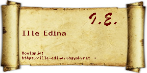 Ille Edina névjegykártya